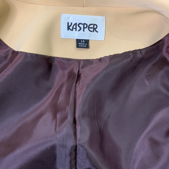 Kasper Chocolate Brown & Nude 3PC Skirt Suit, 14 - Picture 10 of 10
